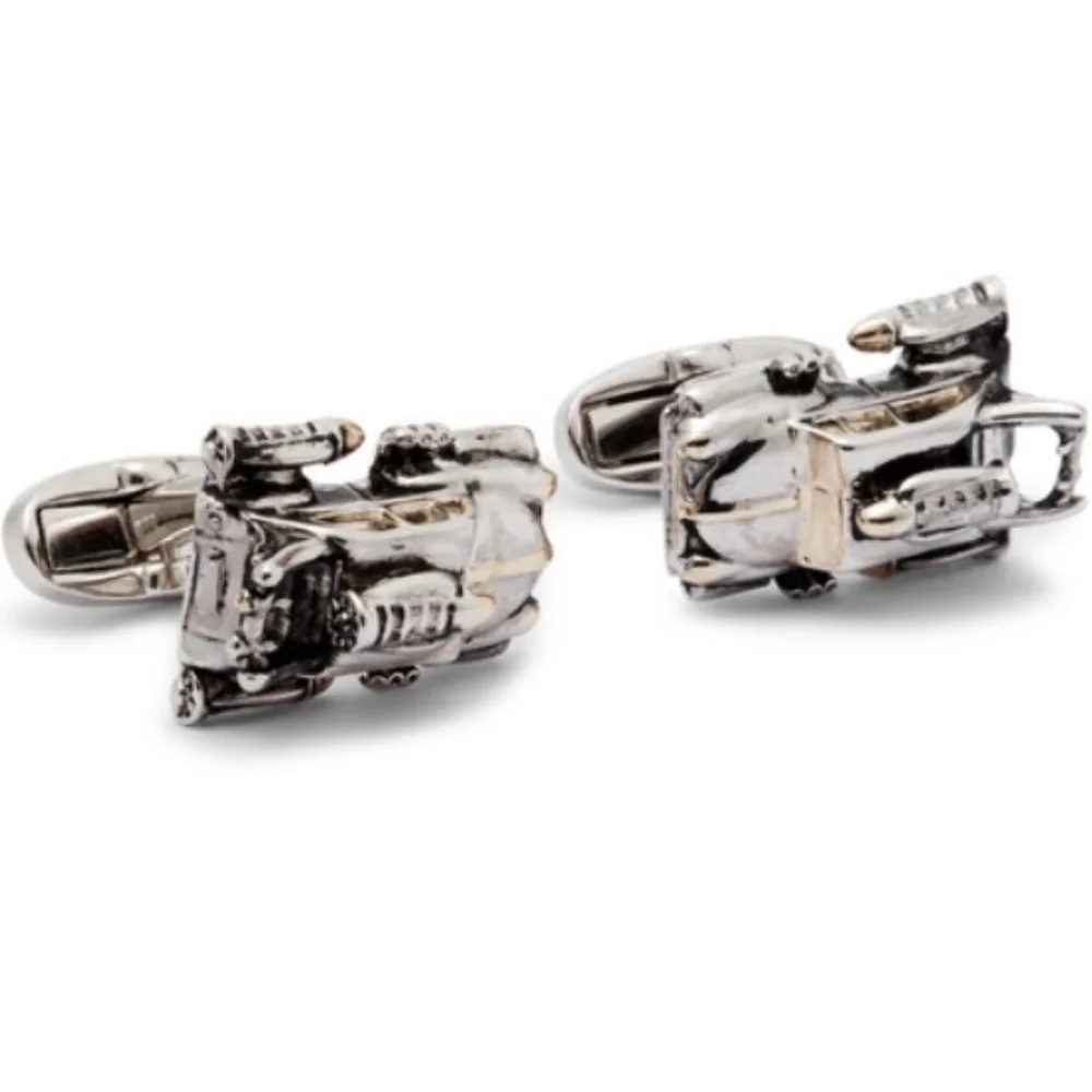 Paul Smith Silver / Golden Space Car Cufflinks Cuff Links